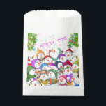 Happy Snowmans Merry Christmas Favour Bag Part<br><div class="desc">Happy Snowmans Merry Christmas Party Funny Drawing Cartoon Snowman and Text - Choose / Add Your Unique Text / Font / Colour - Make Your Special Gift - Resize and move or remove and add elements / image with customization tool ! - Drawing and Design by MIGNED. You can also...</div>
