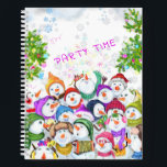 Happy Snowmans Merry Christmas Party Notebook<br><div class="desc">Happy Snowmans Merry Christmas Party Funny Drawing Cartoon Snowman Celebration - Choose / Add Your Unique Text / Font / Colour - Make Your Special Gift - Resize and move or remove and add elements / image with customization tool ! - Drawing and Design by MIGNED. You can also transfer...</div>