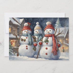 Happy Snowmen Christmas Holiday
