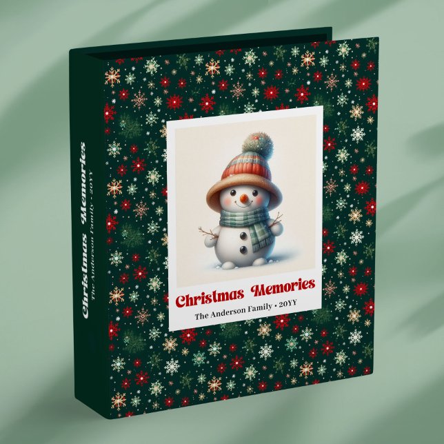 Happy snowy Christmas snowman personalized kids  Binder (Happy snowy Christmas snowman personalized kids binder)