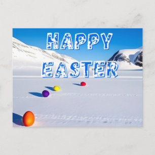 Happy snowy Easter Postcard