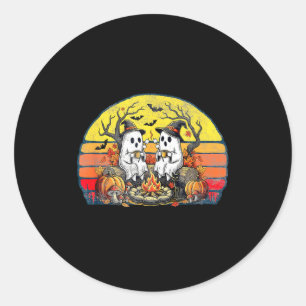 Happy Soky Camng Crew Halloween Campfire Classic Round Sticker