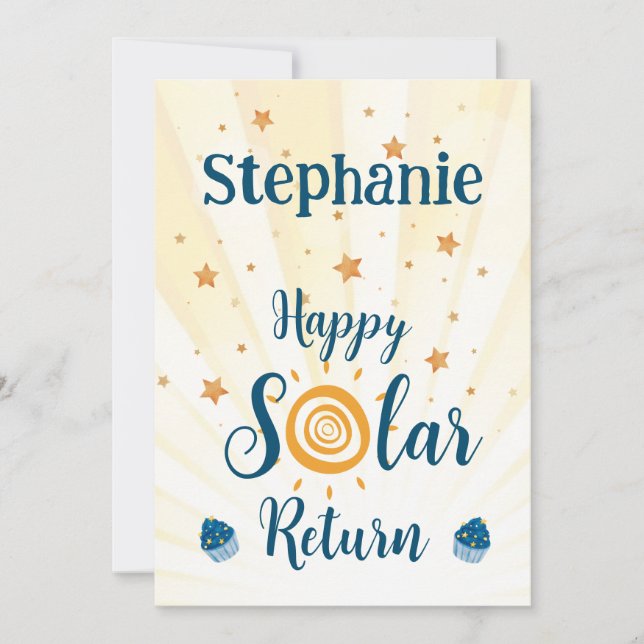 Happy Solar Return Astrology Birthday Card (Front)