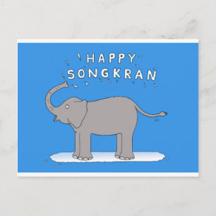 Happy Songkran Thai New Year  April 13th Holiday Postcard