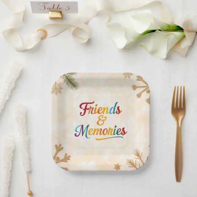 "Happy Souls Connected" Paper Plate (Wedding)