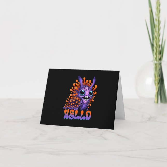 Happy Spanish Shawl Nudibranch Card (Front)
