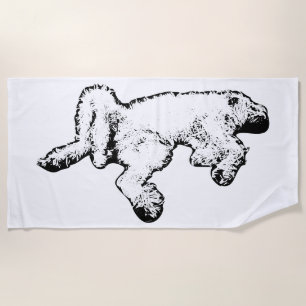 Happy Spinone Ink Beach Towel