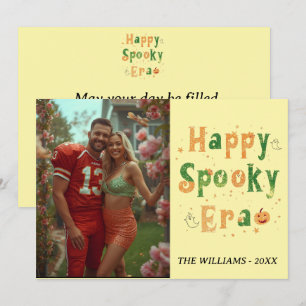 Happy Spooky era card , family photo halloween