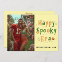 Happy Spooky era card , family photo halloween 
