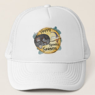 Happy Spooky Season   Halloween Camping Trucker Hat