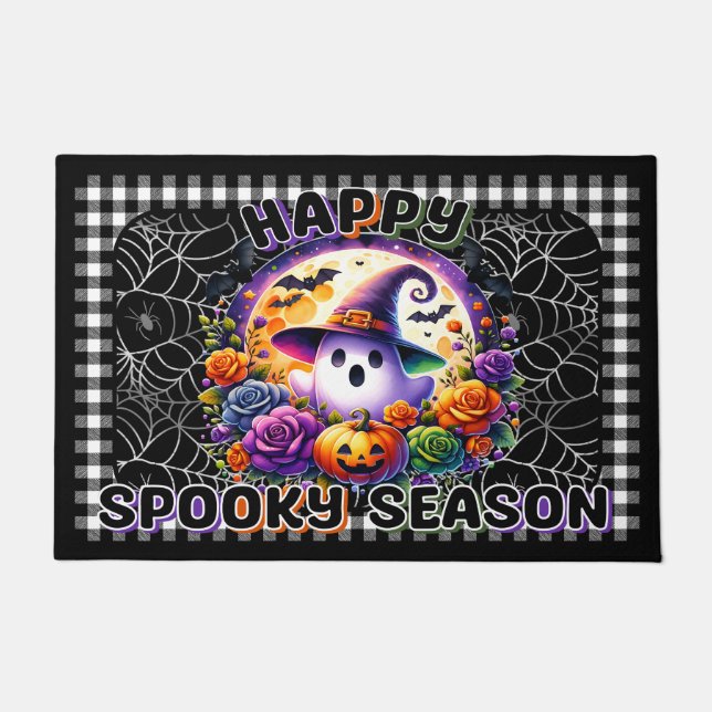 Happy Spooky Season Halloween Door Mat (Front)