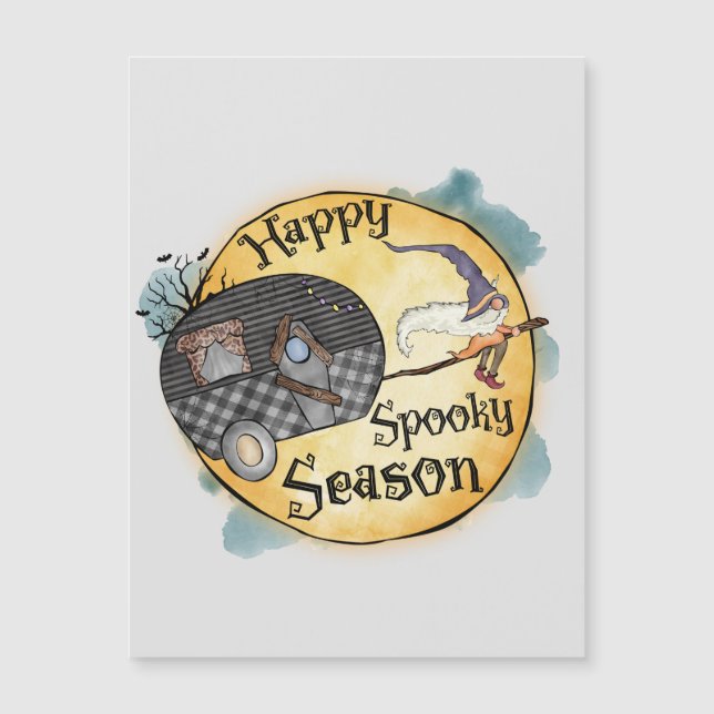 Happy Spooky Season Witch Camper Van (Front)