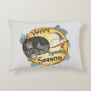 Happy Spooky Season Witch Camper Van Accent Pillow