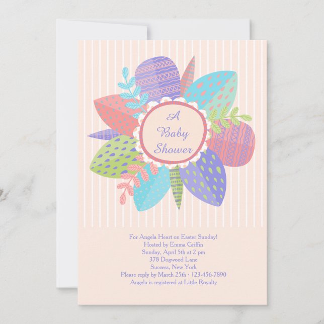 Happy Spring Baby Shower Invitation (Front)