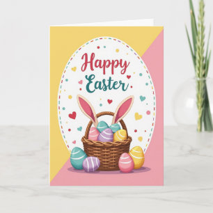 Happy Spring Basket Greeting Card