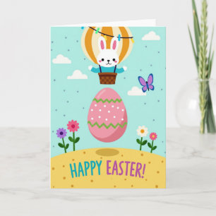 Happy Spring Bunny Balloon Card
