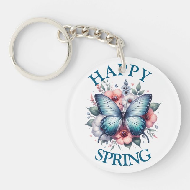 Happy Spring Butterfly-96282 Keychain (Front)