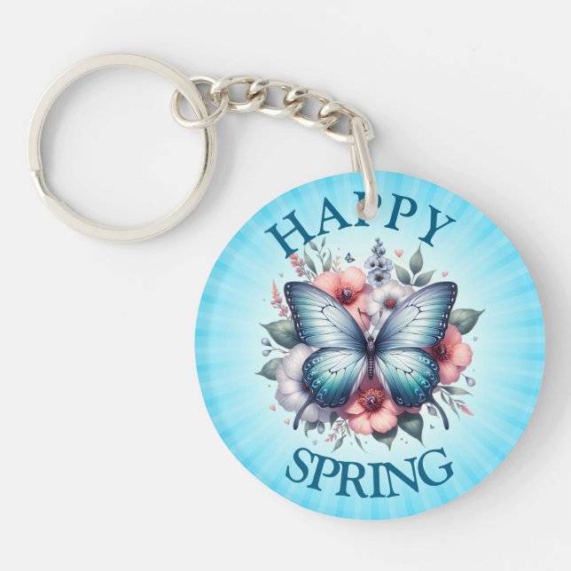 Happy Spring Butterfly-96282 Keychain (Front)