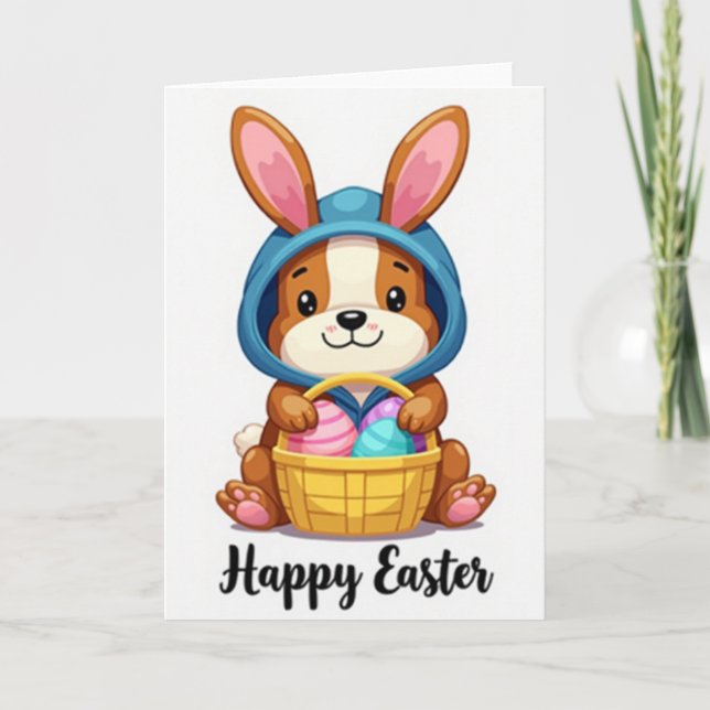 Happy Spring Canine Easter Card (Front)
