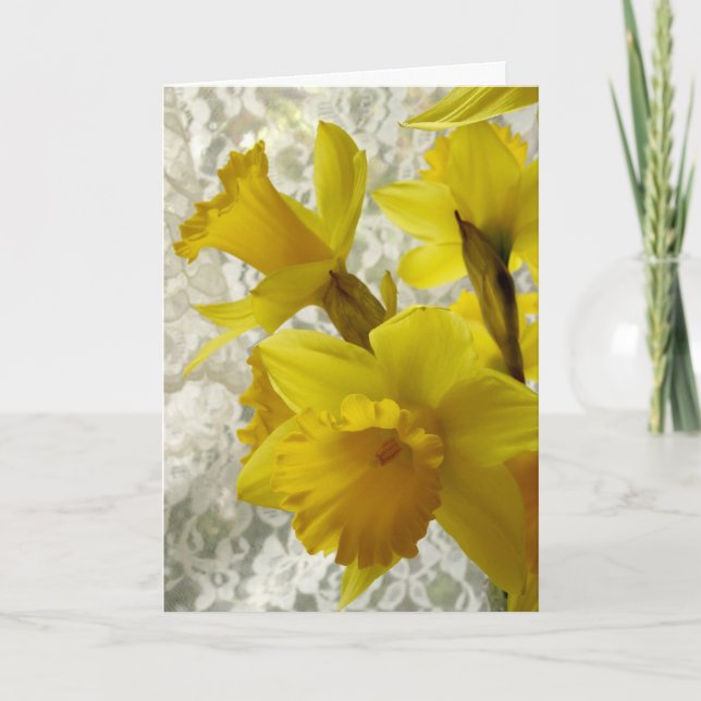 HAPPY SPRING!!  Daffodil Card (Front)