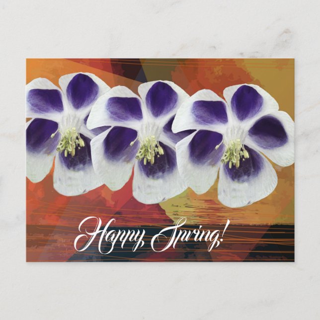 Happy Spring Elegant  Postcard (Front)