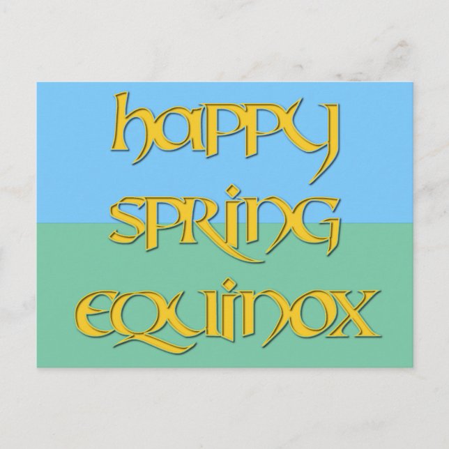 Happy Spring Equinox Postcard (Front)