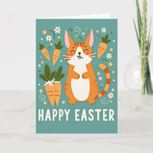 Happy Spring Feline Easter Card