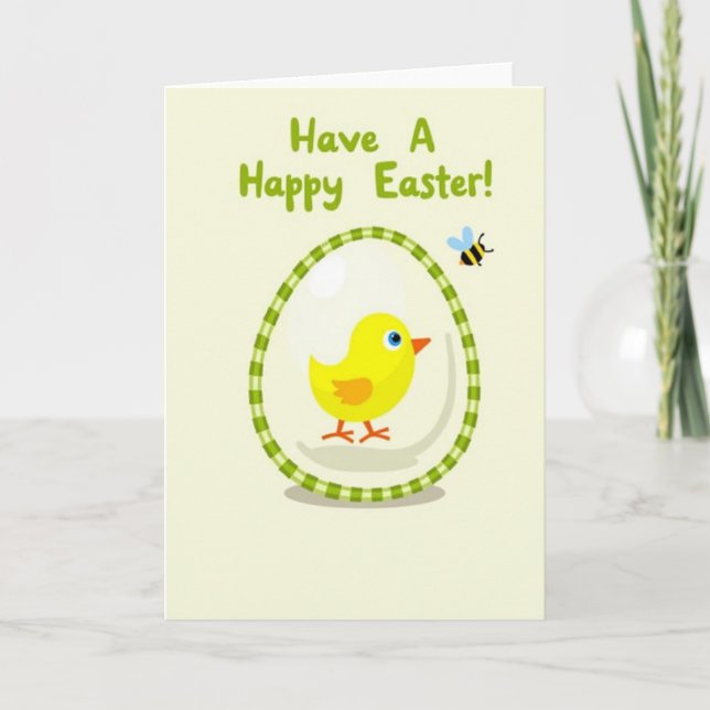 Happy Spring Fledgling Bird Card (Front)
