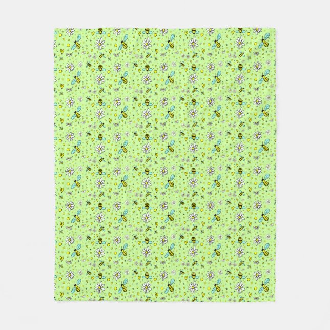 happy spring fleece blanket (Front)