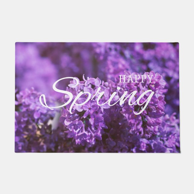 HAPPY SPRING FLORAL DOORMAT (Front)