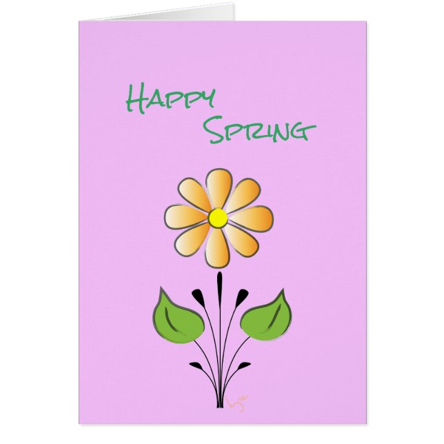 Happy Spring, Flower Floral Lilac Easter Pretty (Front)