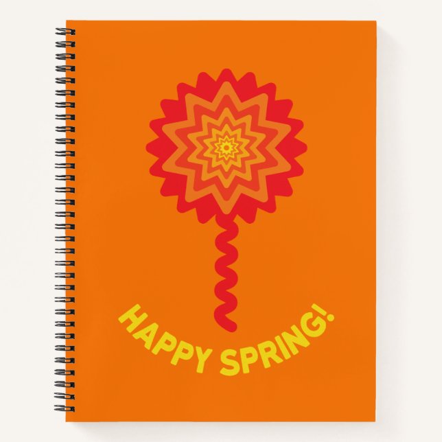 Happy Spring Spiral Notebook (Front)