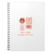 Happy Spring Stamp Border Collie