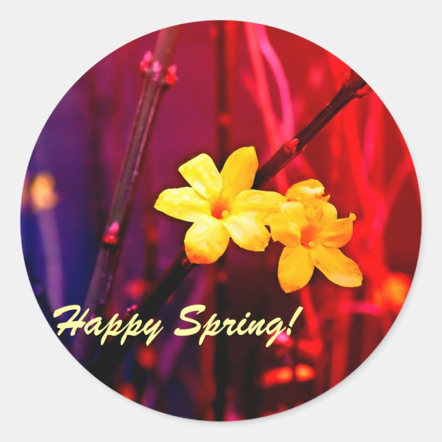Happy Spring Sticker (Front)