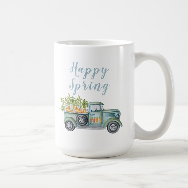 Happy Spring Vintage Camion Café Mug (Droite)