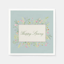 Happy Spring Watercolor Wildflower