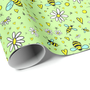 happy spring wrapping paper