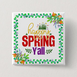 Happy Spring Y’all-90996 2 Inch Square Button