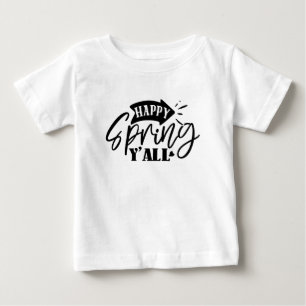 Happy Spring Y’all Typography Design-49765 Baby T-Shirt