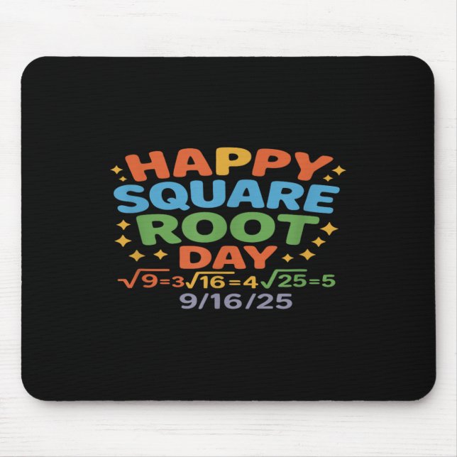 Happy Square Root Day Math Lover Number  Mouse Pad (Front)
