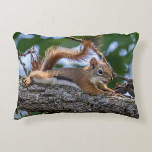 Happy Squirrel Accent Pillow