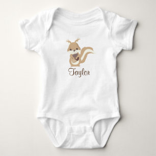 Happy Squirrel Personalize Baby Bodysuit