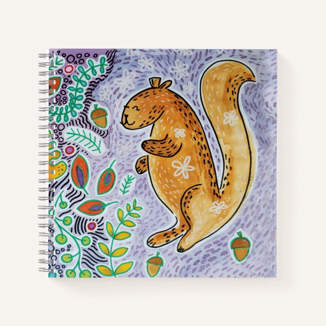 Happy Squirrel Sketchpad Carnet (Devant)