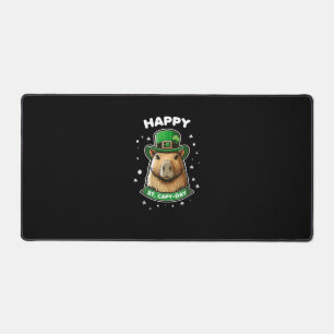 Happy St Capy-day St Patricks Day for Capybara Lov Desk Mat