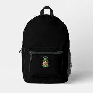 Happy St Capy-day St Patricks Day for Capybara Lov Printed Backpack