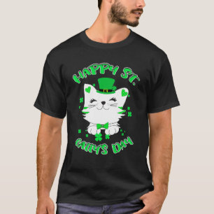 Happy St Catty S Day Irish St Patricks Day Cat T-Shirt