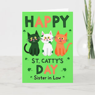 Happy St Cattys Day Sister Card