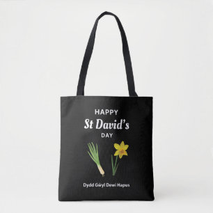 Happy St David's Day Dydd Gŵyl Dewi Hapus 4 Tote Bag