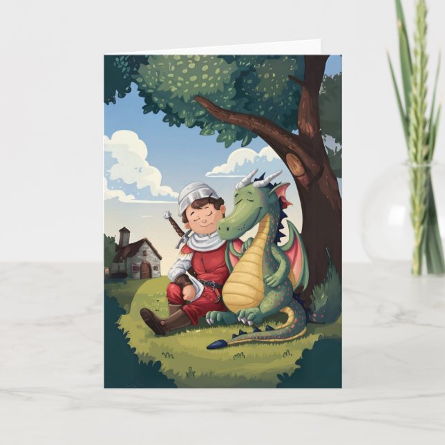 Happy St.George's Day Saint George and the Dragon Card (Front)