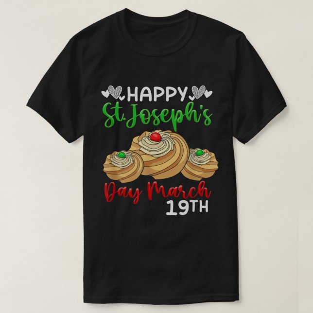 Happy St Joseph's Day March 19th Saint Joseph Zepp T-Shirt (Design Front)